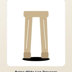 Beige Wide Leg Trousers