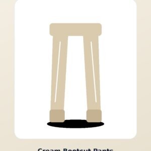 Cream Bootcut Pants
