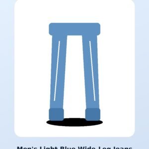 Men's Light Blue Wide-Leg Jeans