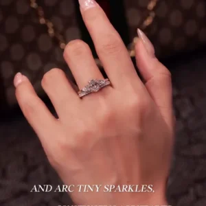 Luxury Floral Sparkle Statement Ring
