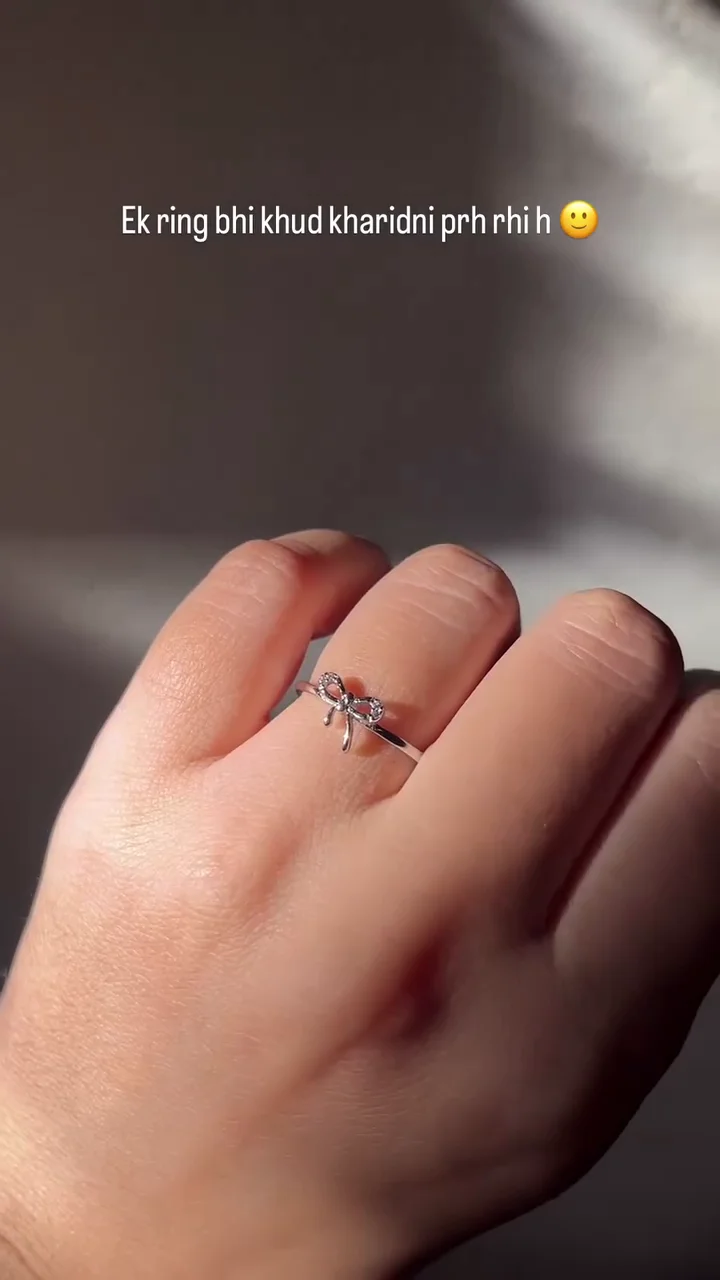 Minimalist Silver Bow Adjustable Promise Ring