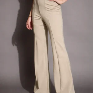 Cream Bootcut Pants
