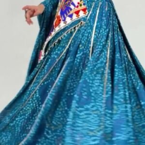 Chaniya Choli – Teal Bandhani with Elephant Work Dupatta