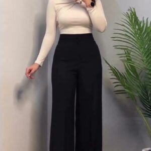 Modest Full Sleeves Top – Cream Fitted