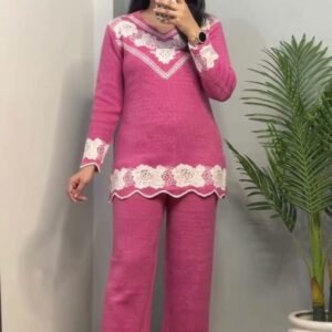 Winter Cord Set – Pink Lace