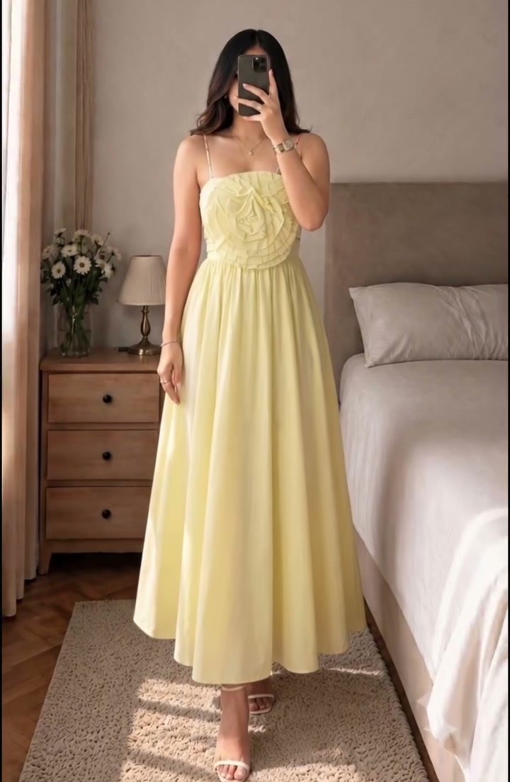 Ruffle Dress – Yellow