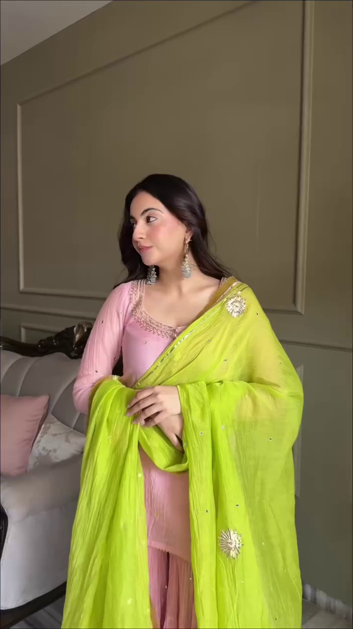 Spotted Wearing Our Sharara Sets for Wedding Celebrations & Festive Gatherings