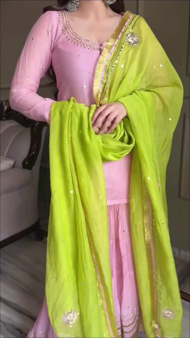 Spotted Wearing Our Sharara Sets for Wedding Celebrations & Festive Gatherings