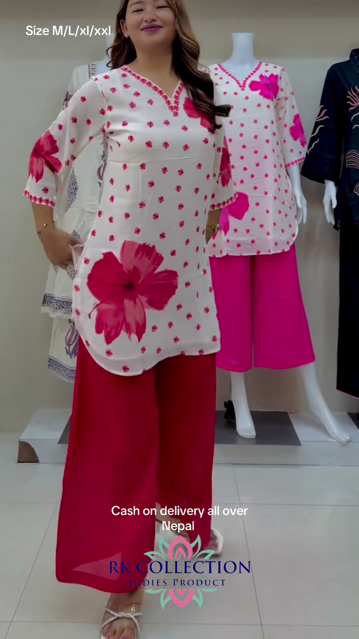 🌷  Elegant Floral Printed Women’s Kurta Set with Matching Pants – Comfortable Contemporary Ethnic Co-Ord Outfit for Everyday Style ✨💚