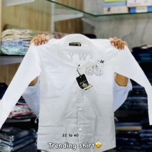 Trendy Ombre Gradient Full-Sleeve Casual Shirt for Men – Stylish White, Pink & Red Color Fade Fashion Shirt