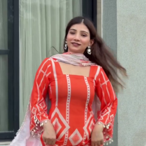 Girls’ Premium Embroidered Ethnic Kurti Set with Wide-Leg Pants & Matching Dupatta | Elegant Festive Outfit