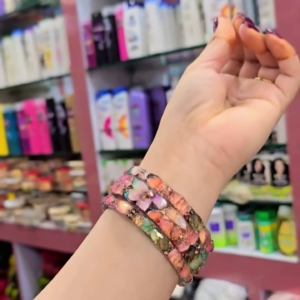 Premium Multicolor Floral Stone Statement Bracelet with Vibrant Decorative Beads, Elegant Layered Design & Fashion Jewellery Finish – Stylish Party & Everyday Accessory