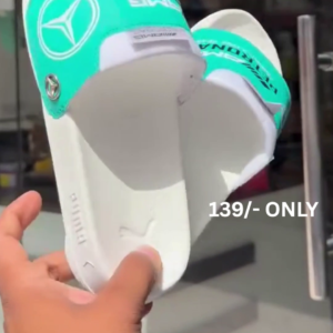 Fresh Mint Green & White Slides – Clean, Sporty Style for Everyday Wear