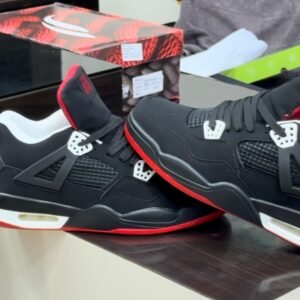 Men’s High-Top Sneakers – Black & Red